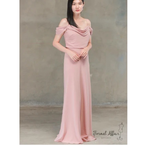Jenny Yoo Collection BHLDN Sabine bridesmaid blush maxi dress size‎ 2 wedding - Picture 1 of 9